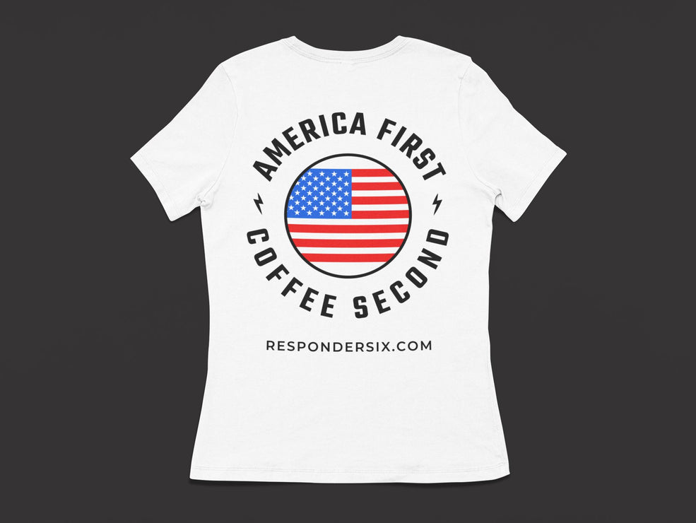 America First Coffee Second Short Sleeve T-Shirt